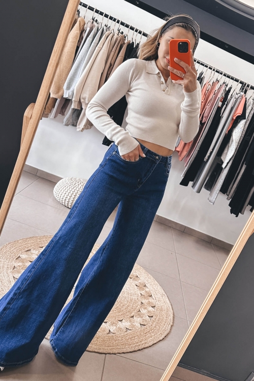 High waisted wide leg jeans Drew