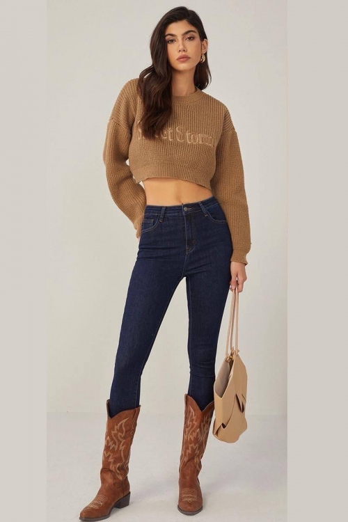 Premium high waisted skinny jeans Vicky