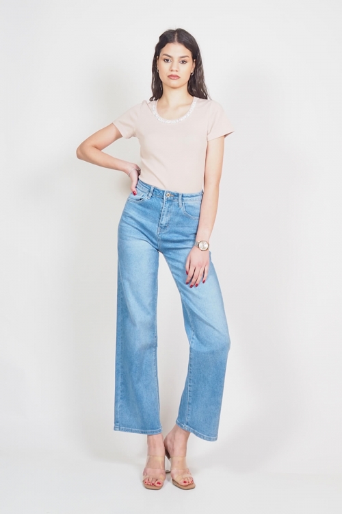 Premium high waisted wide leg jeans Ruth